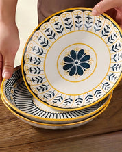 4 Pratos de Cerâmica em Relevo 8 Polegadas Design Japonês Loja Online de Mesa Posta Home Gaju