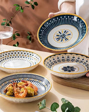 4 Pratos de Cerâmica em Relevo 8 Polegadas Design Japonês Loja Online de Mesa Posta Home Gaju