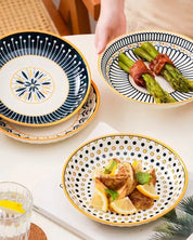 4 Pratos de Cerâmica em Relevo 8 Polegadas Design Japonês Loja Online de Mesa Posta Home Gaju