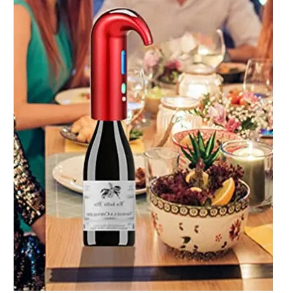 Aerador Elétrico de Vinho com Dispensador USB Automático | Home Gaju