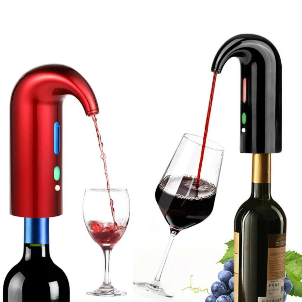 Aerador Elétrico de Vinho com Dispensador USB Automático | Home Gaju
