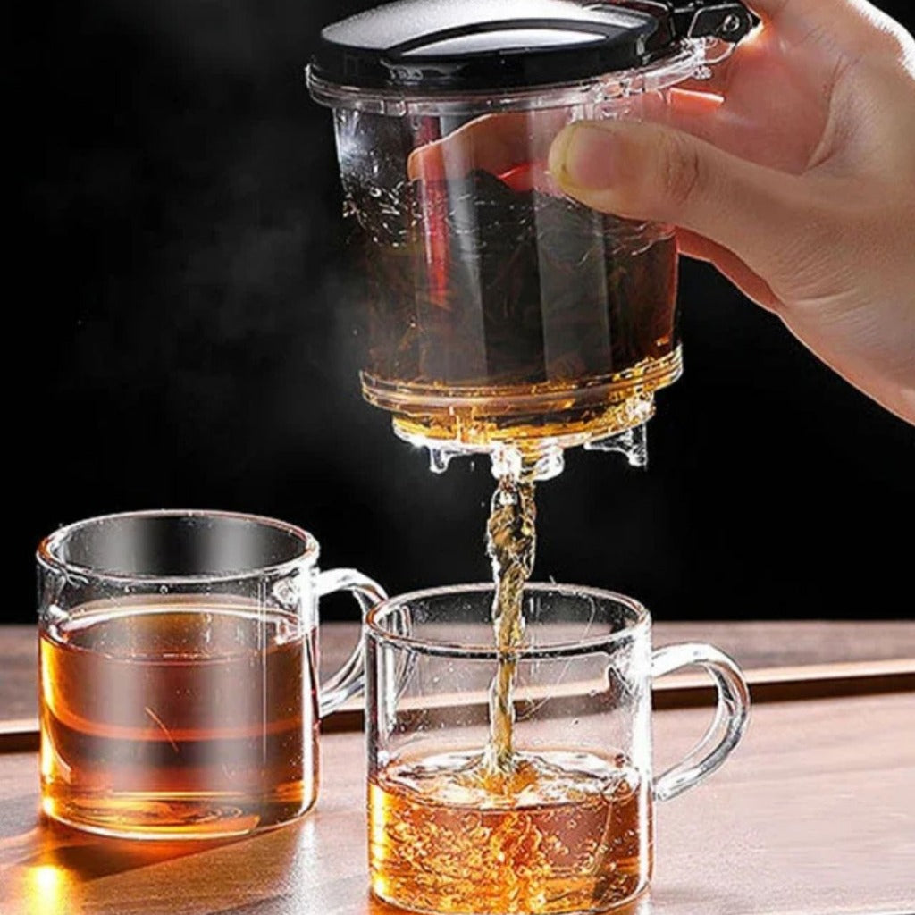 Bule de Vidro Resistente ao Calor com Infusor, Chaleira para Chá | Loja de Mesa Posta Home Gaju