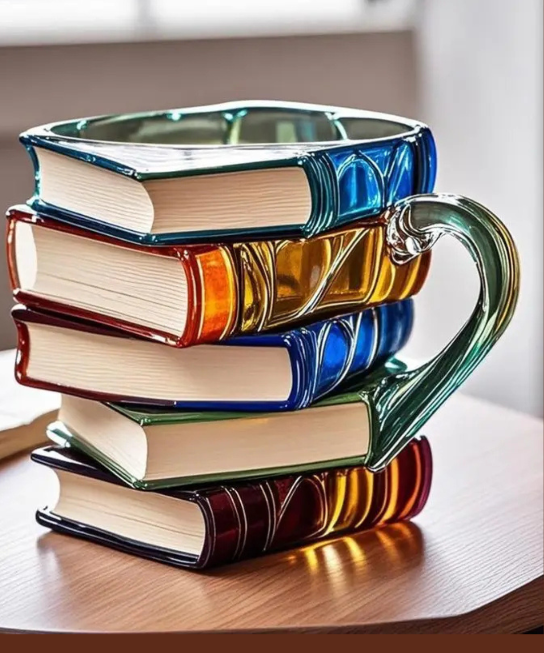 Caneca Livro em Resina 3D Pintada Criativa 300ml para Café e Chá | Home Gaju