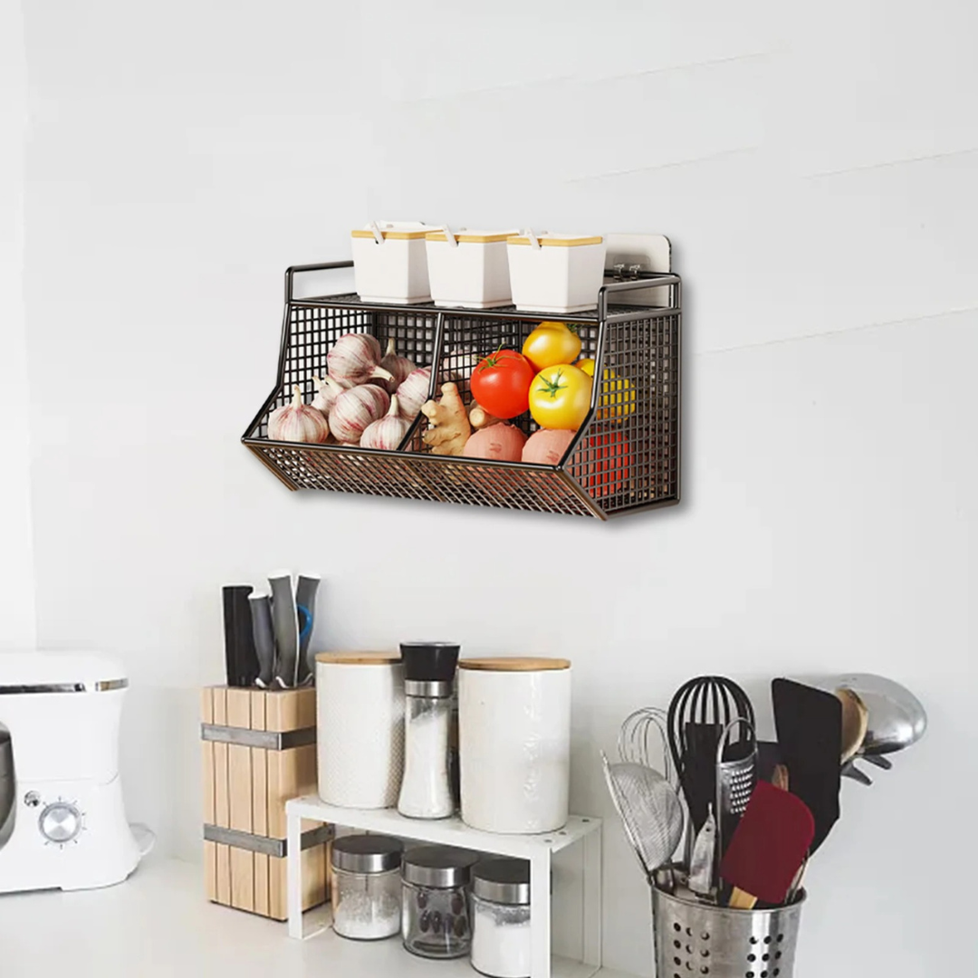 Cesta de Armazenamento Suspensa para Cozinha | Prateleira para Frutas, Vegetais e Utensílios Loja de Itens para Cozinha Home Gaju