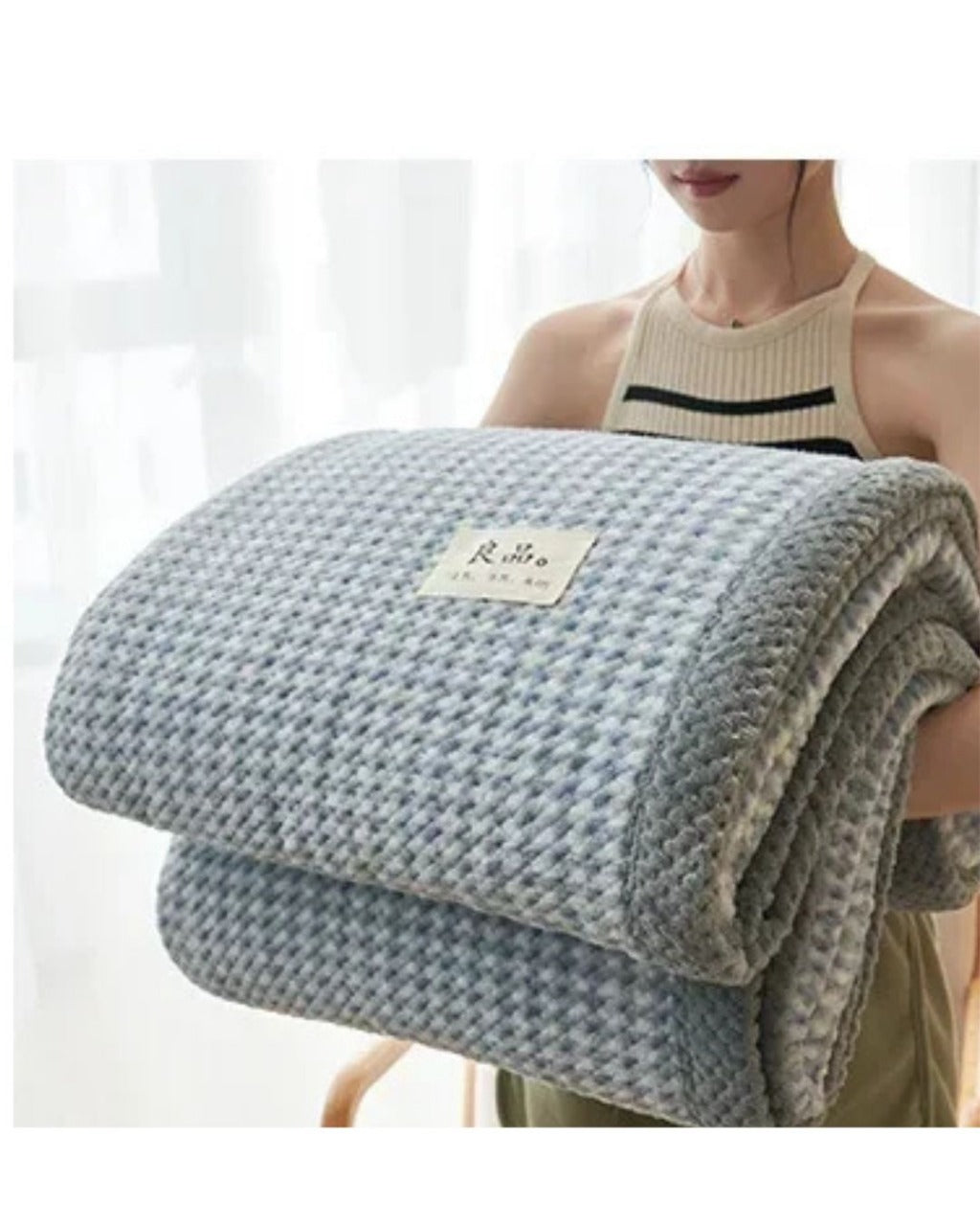 Cobertor de Malha Chenille Crochê Macio e Lavável | Home Gaju