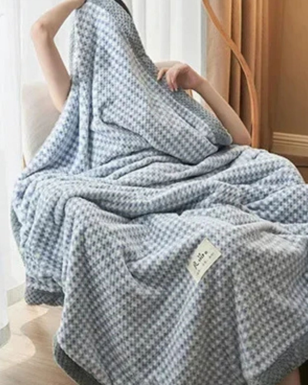 Cobertor de Malha Chenille Crochê Macio e Lavável | Home Gaju