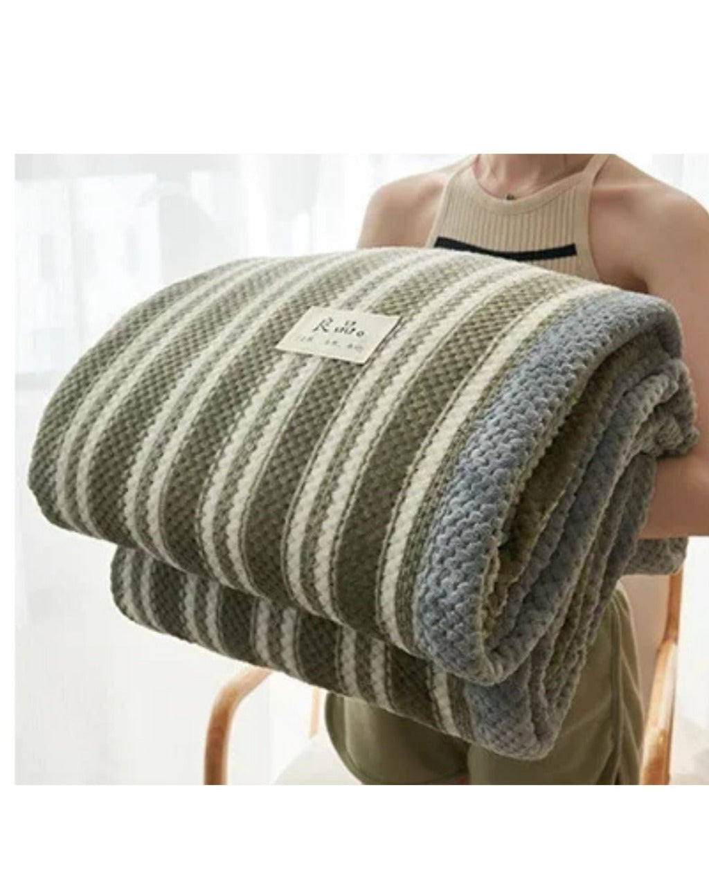Cobertor de Malha Chenille Crochê Macio e Lavável | Home Gaju