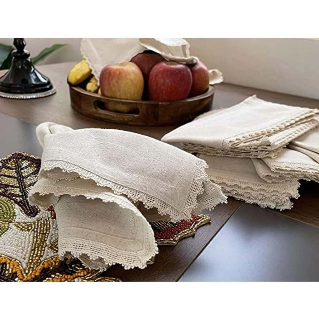 Conjunto 10 Guardanapos de Linho e Algodão 40x40cm para Jantar e Festa  | Loja de Mesa Posta Online Home Gaju