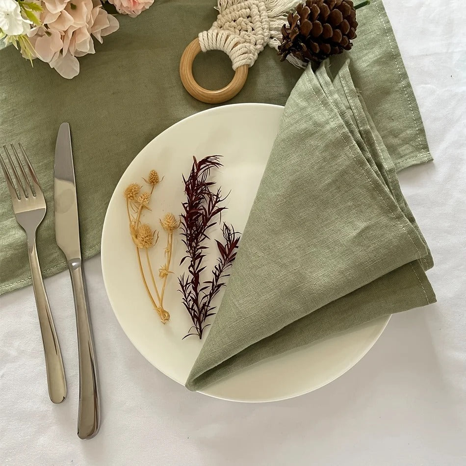 Conjunto de 6 Guardanapos de Tecido 40x40 cm | Durável e Reutilizável | Loja de Mesa Posta Online Home Gaju
