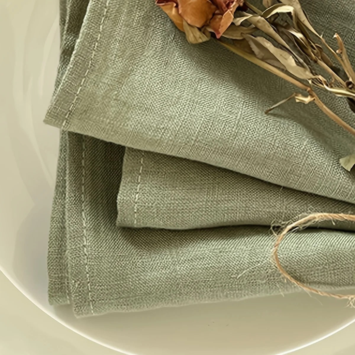 Conjunto de 6 Guardanapos de Tecido 40x40 cm | Durável e Reutilizável | Loja de Mesa Posta Online Home Gaju