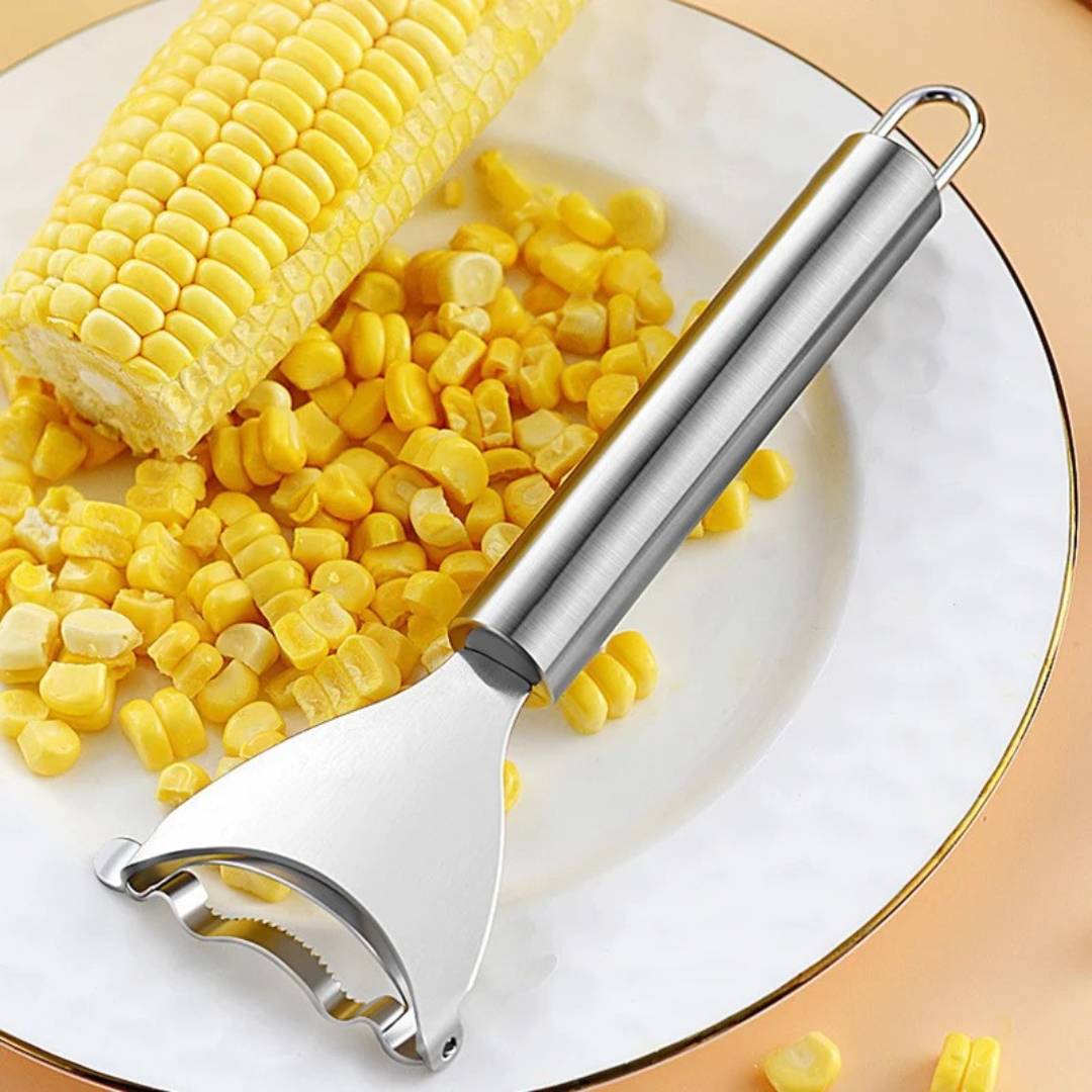 Descascador de Milho em Aço Inoxidável com Cabo Ergonômico - Fácil e Prático | Home Gaju