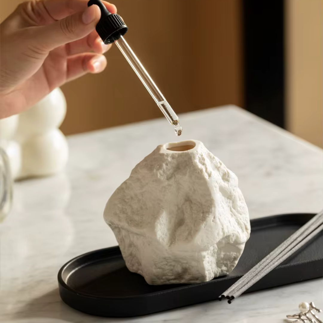 Difusor de Cerâmica para Aromaterapia | Design Moderno Inspirado em Pedra | Home Gaju