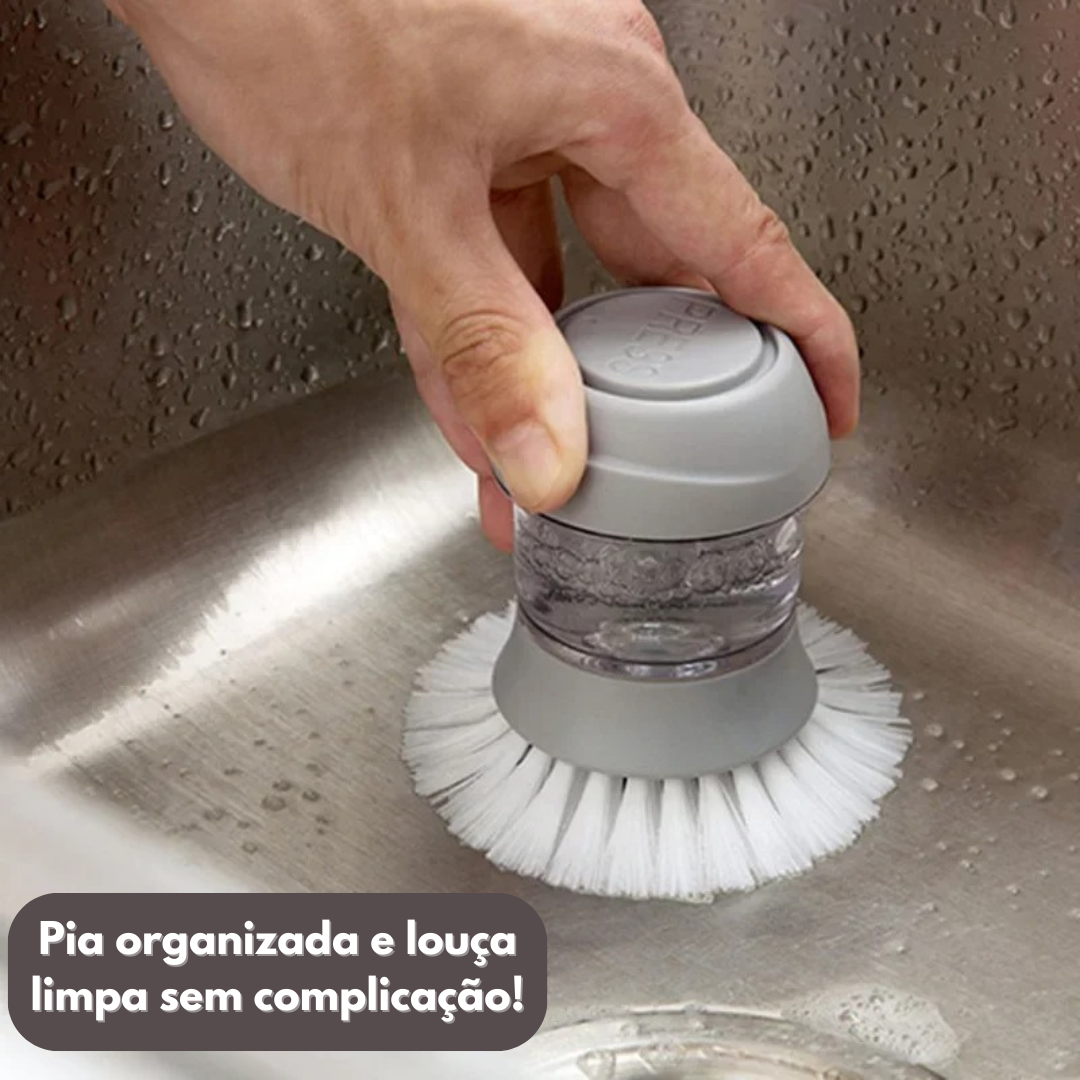 Escova de Lavar Louça com Dispensador de Sabão e Suporte Loja de Utensílios de Limpeza Home Gaju