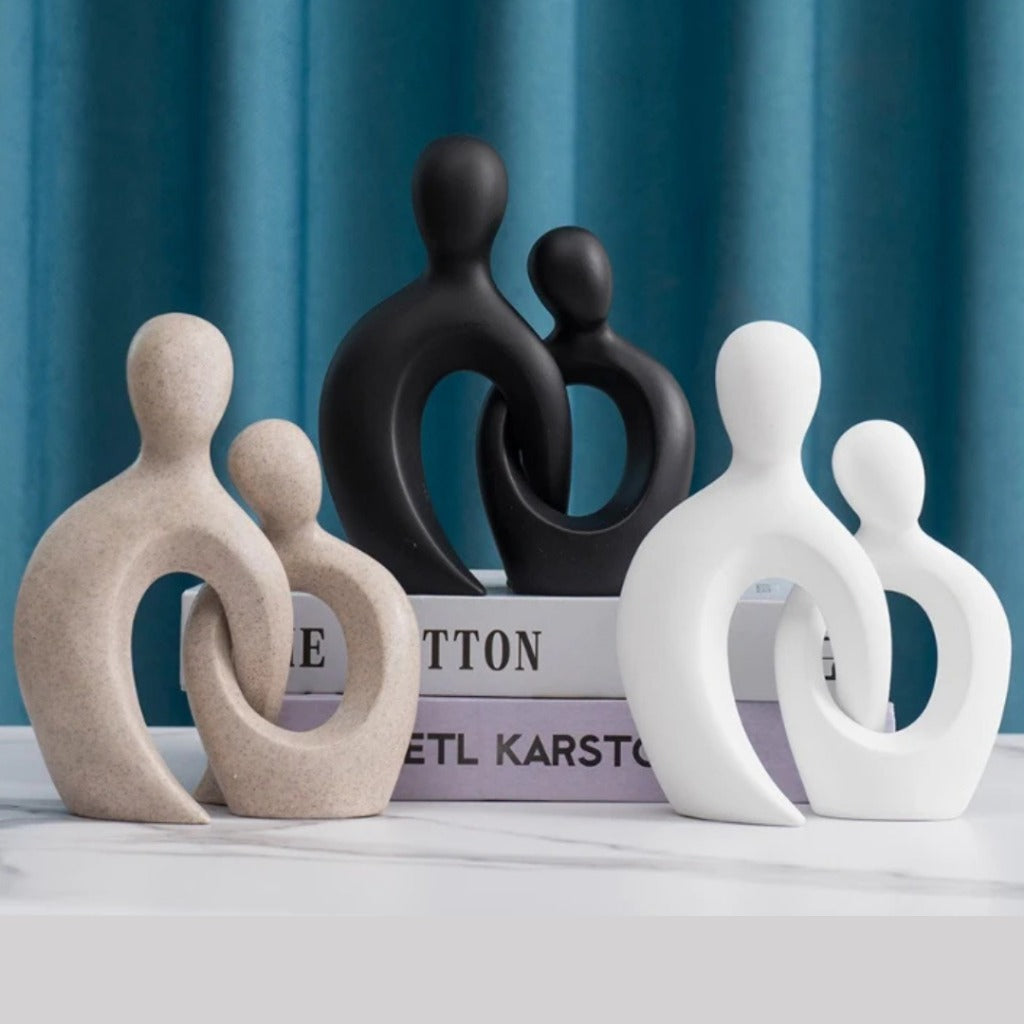 Escultura Decorativa de Casal para Sala Quarto ou Escritório | Home Gaju