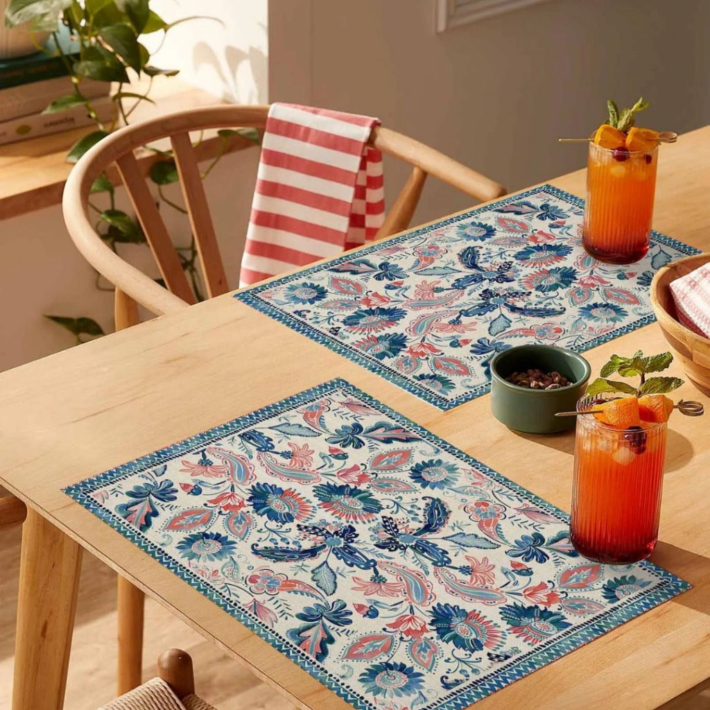 Jogo Americano Étnico Paisley Floral, Decoração para Mesa de Jantar | Loja de Mesa Posta Home Gaju