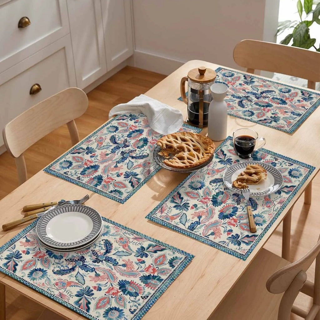 Jogo Americano Étnico Paisley Floral, Decoração para Mesa de Jantar | Loja de Mesa Posta Home Gaju