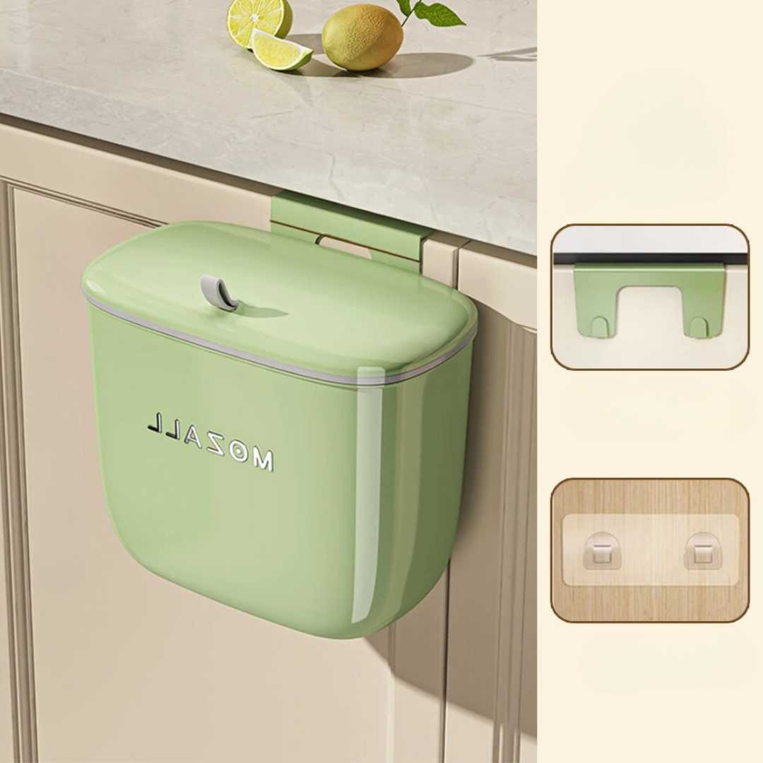 Lixeira de Compostagem de Cozinha 8/12L - Suspensa, Montada na Parede com Tampa | Home Gaju