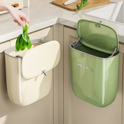Lixeira de Compostagem de Cozinha 8/12L - Suspensa, Montada na Parede com Tampa | Home Gaju