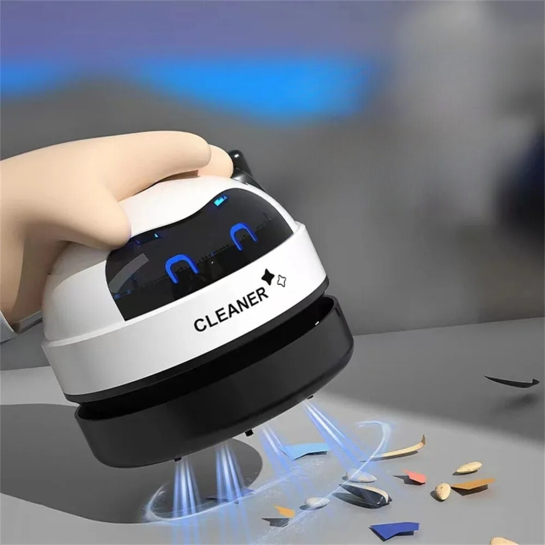 Mini Robô Aspirador de Pó Recarregável USB | Limpeza de Mesa e Teclado | Home Gaju