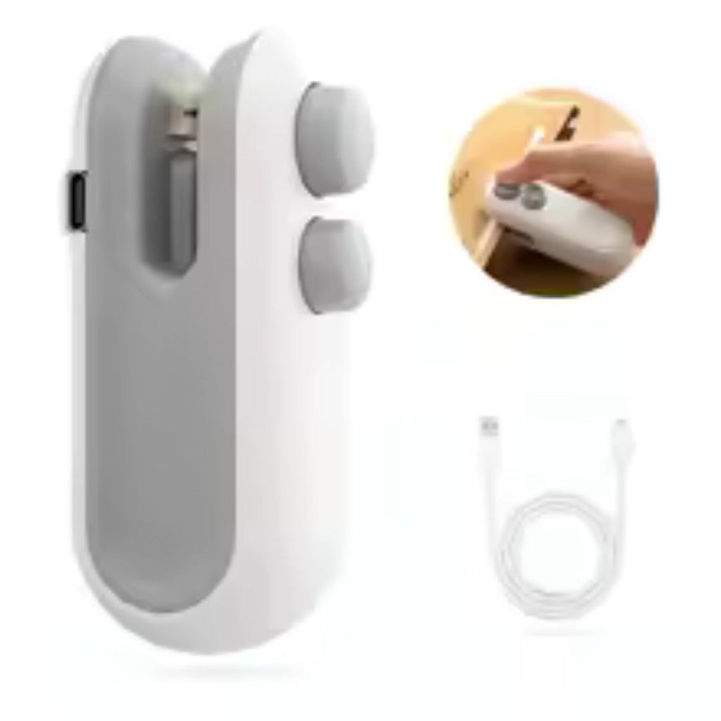 Mini Selador de Alimentos Portátil 2 em 1 com Cortador USB | Home Gaju