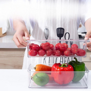 Organizador de Geladeira Empilhável com Alça Caixa de Armazenamento Transparente PET Loja de Organizadores para Casa Home Gaju