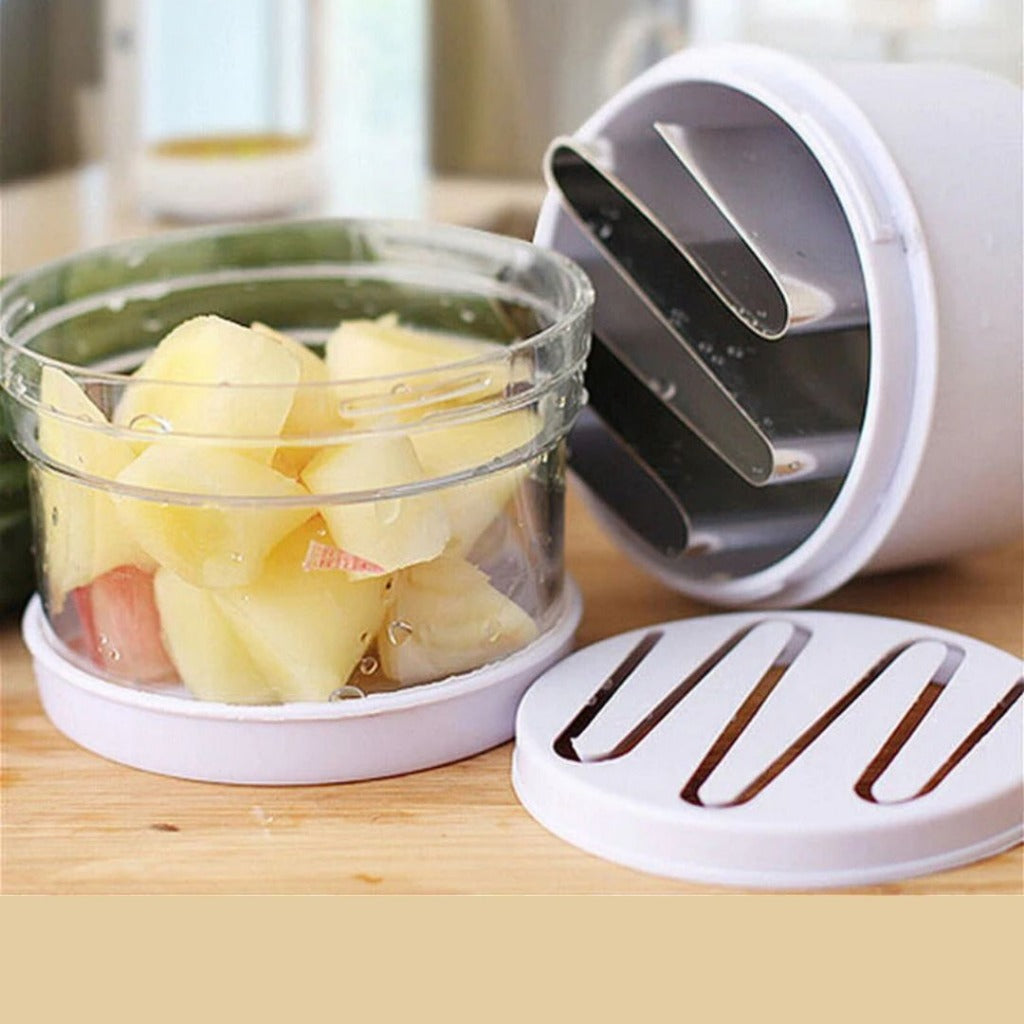 Picador Manual de Alho e Cebola Cortador de Alimentos com Lâminas de Inox | Home Gaju