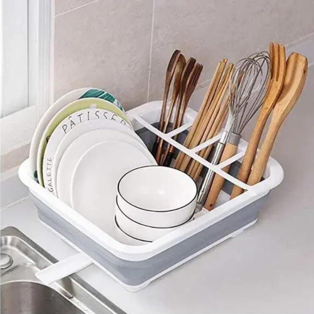 Rack Dobrável de Secagem para Louça em Silicone  Portátil e Prático | Home Gaju