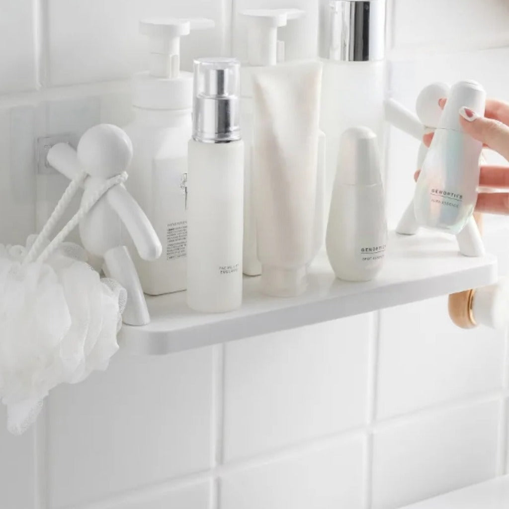 Rack de Armazenamento Sem Perfuração com Design de Personagem para Banheiro e Cozinha | Home Gaju