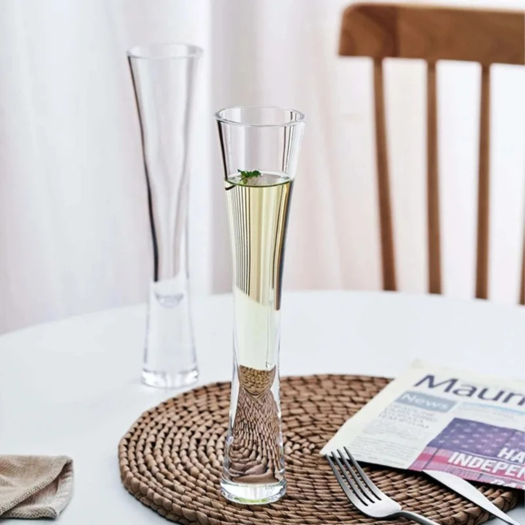 Taças de Champanhe Elegantes em Vidro - Perfeitas para Casamentos e Festas | Home Gaju