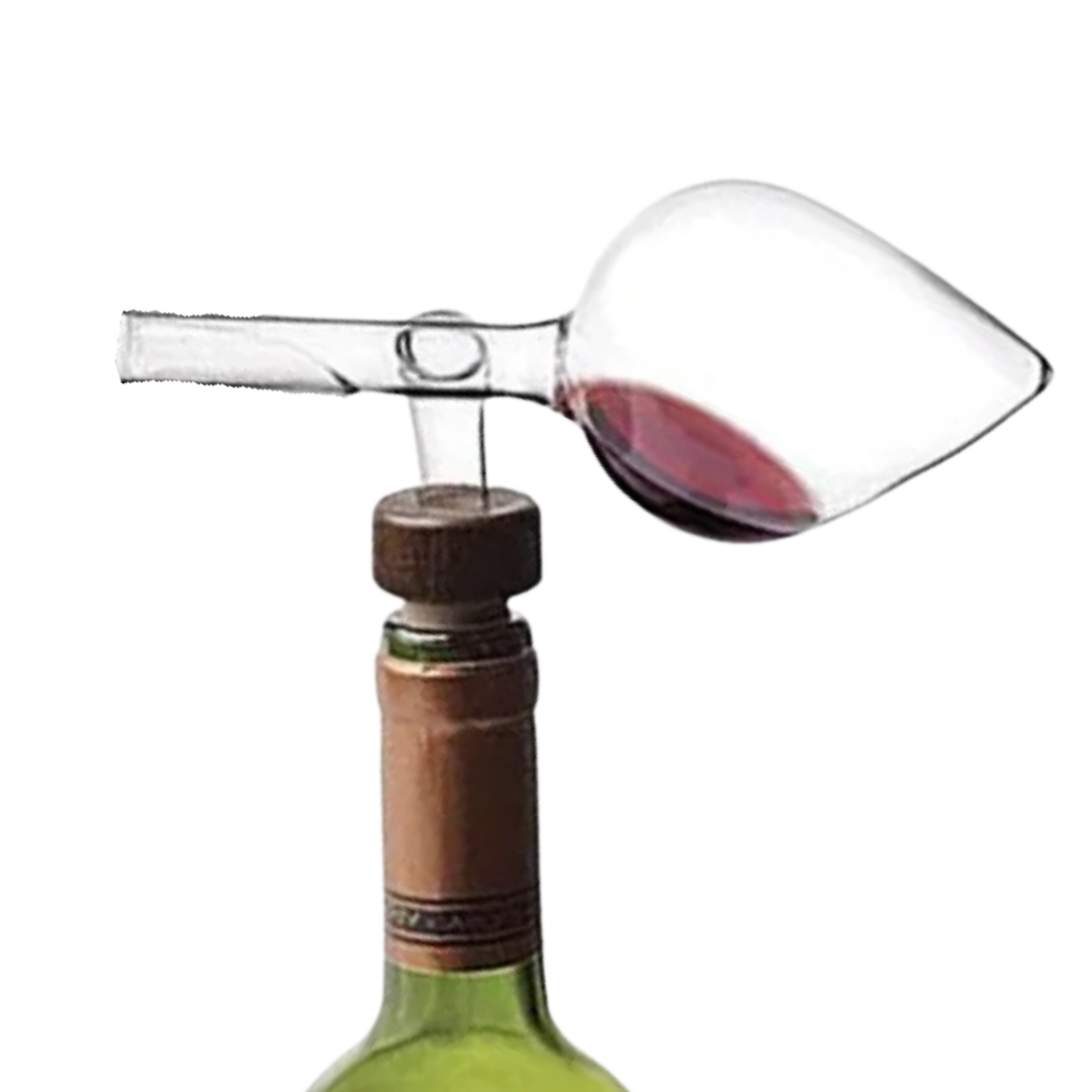 Aerador de Vinho Tinto em Vidro - Redondo e Pêssego, Decantador Portátil e Distribuidor | Home Gaju