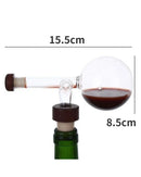 Aerador de Vinho Tinto em Vidro - Redondo e Pêssego, Decantador Portátil e Distribuidor | Home Gaju