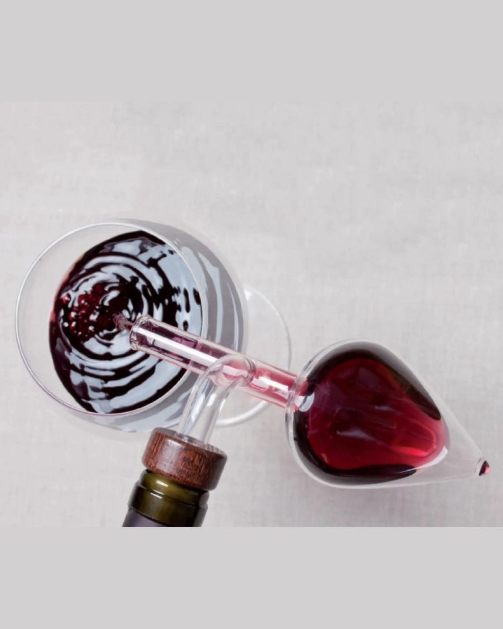 Aerador de Vinho Tinto em Vidro - Redondo e Pêssego, Decantador Portátil e Distribuidor | Home Gaju