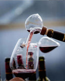 Aerador de Vinho Tinto em Vidro - Redondo e Pêssego, Decantador Portátil e Distribuidor | Home Gaju