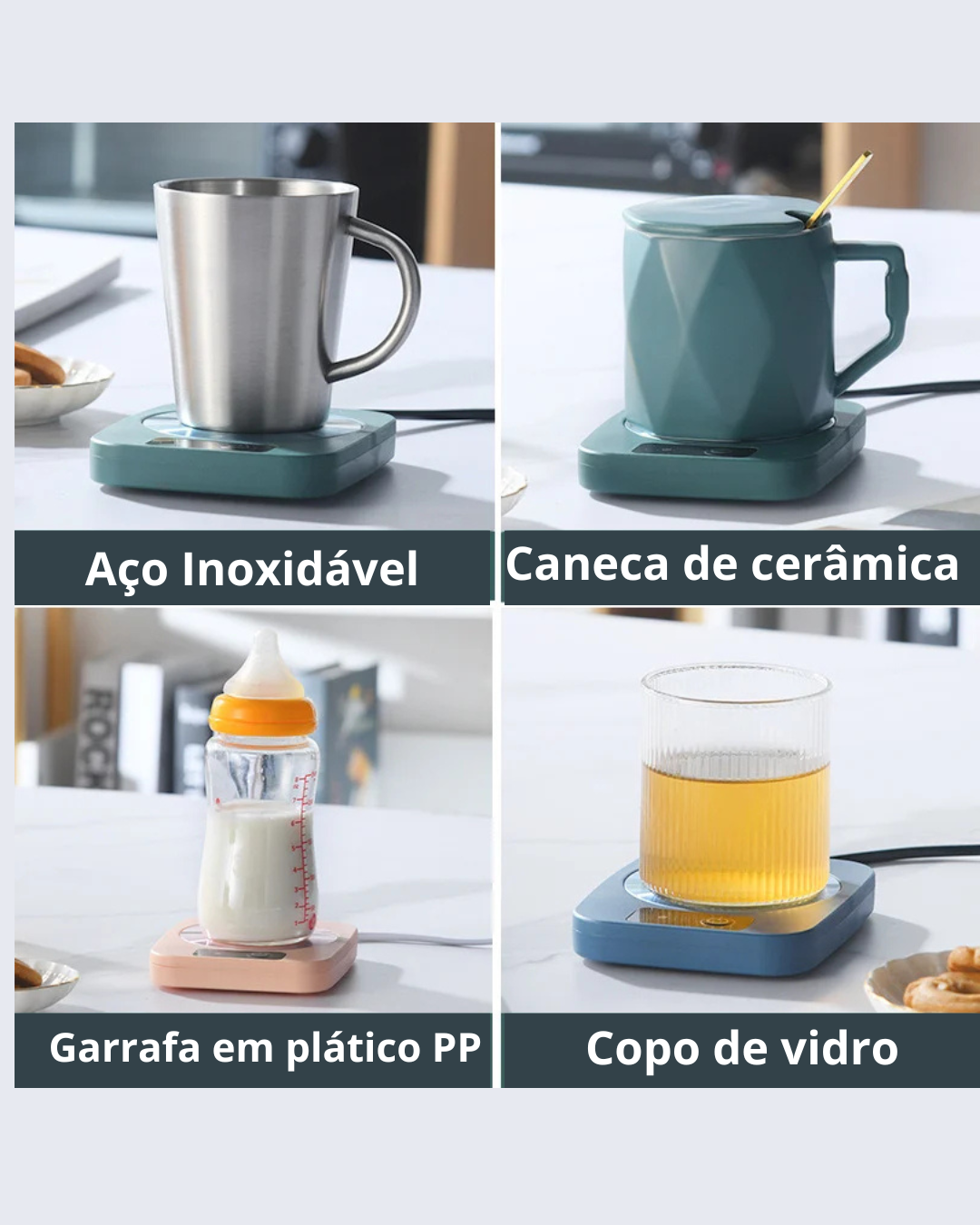 Aquecedor Elétrico de Caneca 4 possibilidades de uso