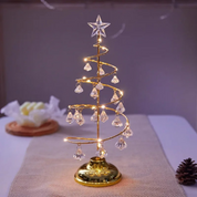Árvore de Natal em Metal Iluminada com Luzes e Pingentes - Decoração Natalina para Mesa | Home Gaju