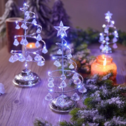 Árvore de Natal em Metal Iluminada com Luzes e Pingentes - Decoração Natalina para Mesa | Home Gaju