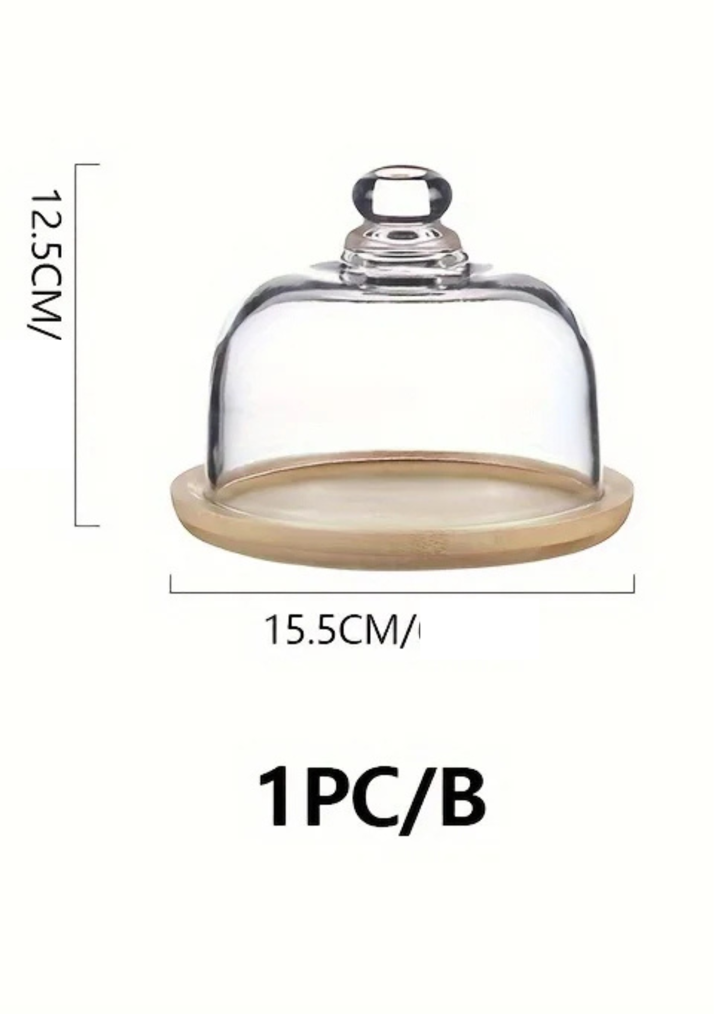 Dimensões da Bandeja de Bolo em Bambu Decorativa