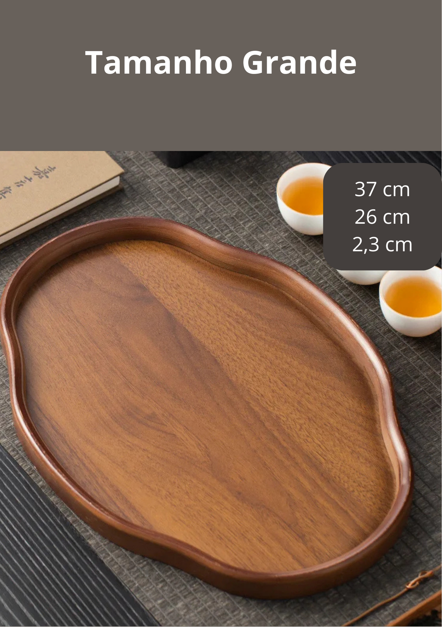 Bandeja de Madeira Decorativa para Servir e Decorar | Home Gaju