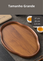 Bandeja de Madeira Decorativa para Servir e Decorar | Home Gaju