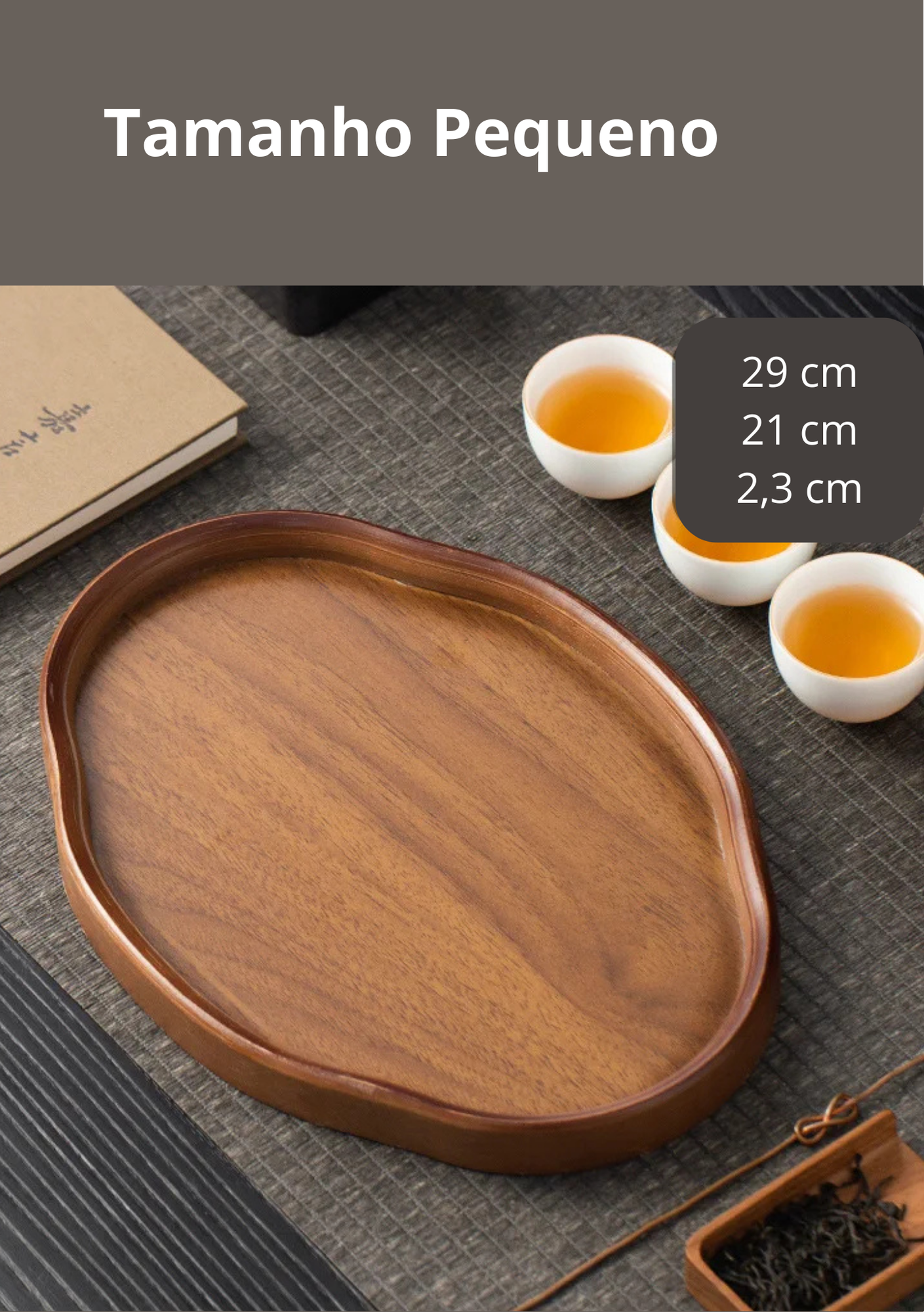 Bandeja de Madeira Decorativa para Servir e Decorar | Home Gaju