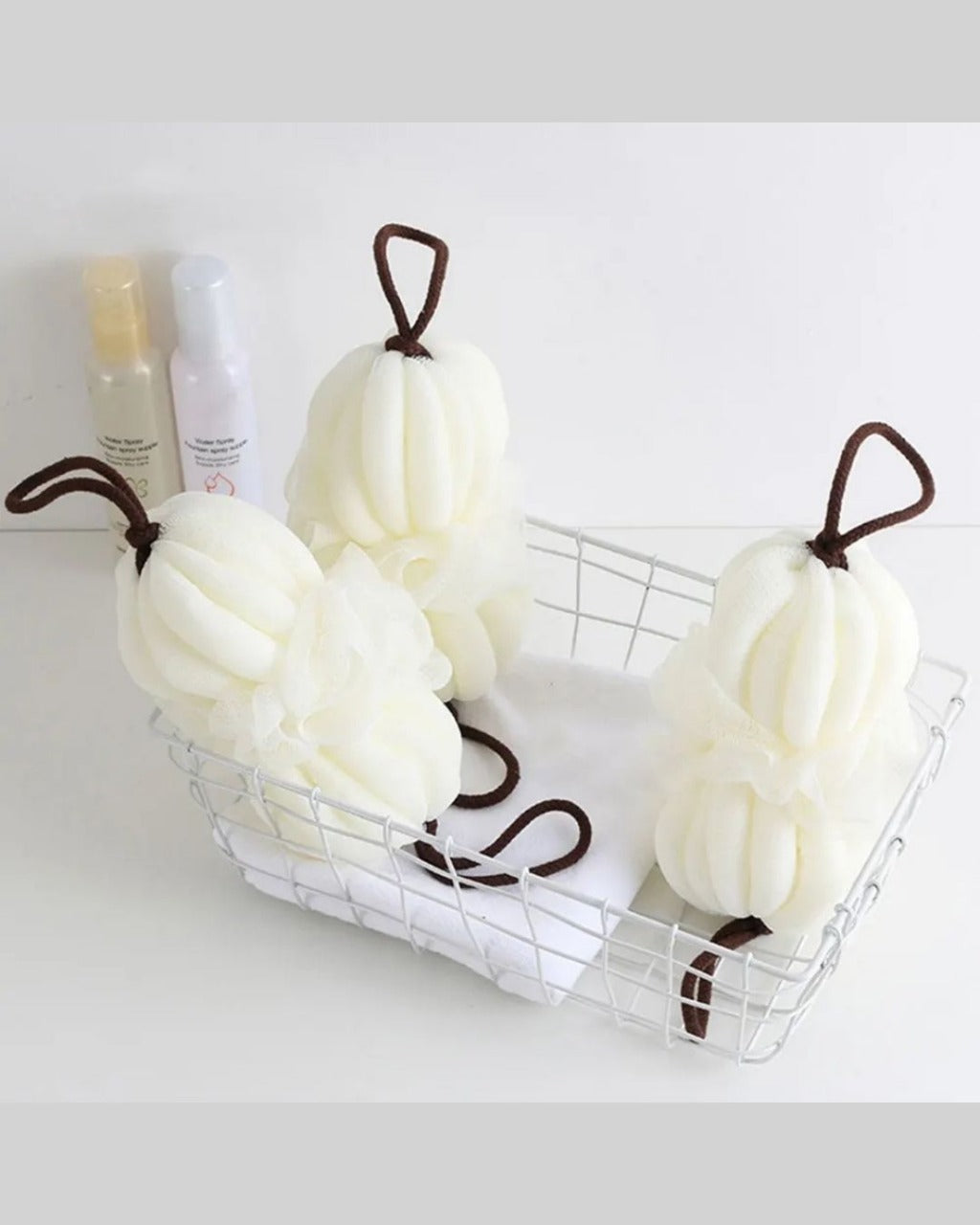 Bola de Banho Esfoliante com 2 Peças Limpeza e Esfoliação Corporal | Home Gaju