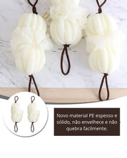 Bola de Banho Esfoliante com 2 Peças Limpeza e Esfoliação Corporal | Home Gaju