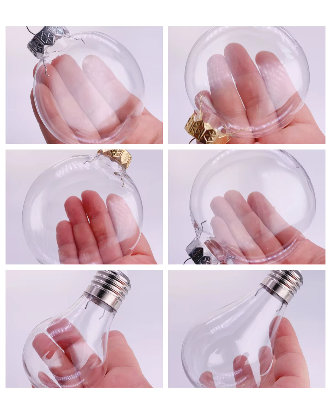 Bolas Plásticas de Natal Pintáveis Kit 20 Peças DIY diversos na mão