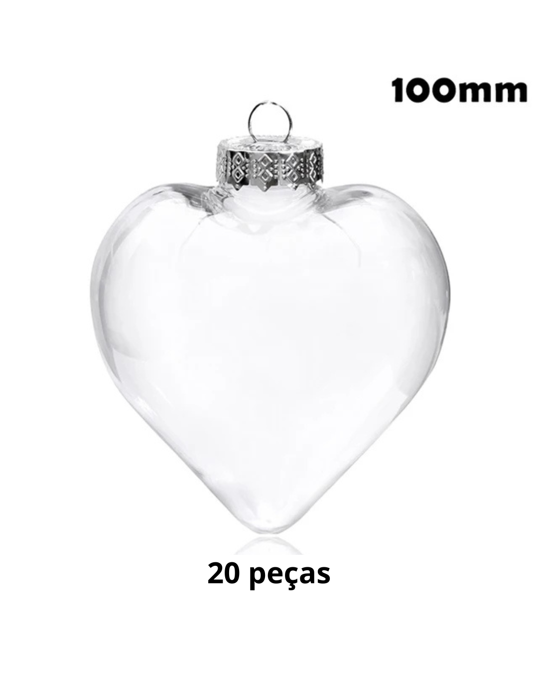 Bolas Plásticas de Natal Pintáveis Kit 20 Peças DIY modelo D