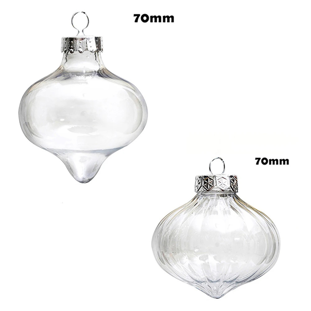 Bolas Plásticas de Natal Pintáveis Kit 20 Peças DIY modelo E