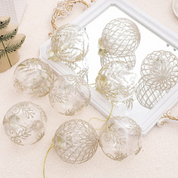 Bolas para Árvore de Natal Luxo com 9 Peças bolas transparentes na tigela
