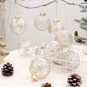 Bolas para Árvore de Natal Luxo com 9 Peças bolas transparente na mesa