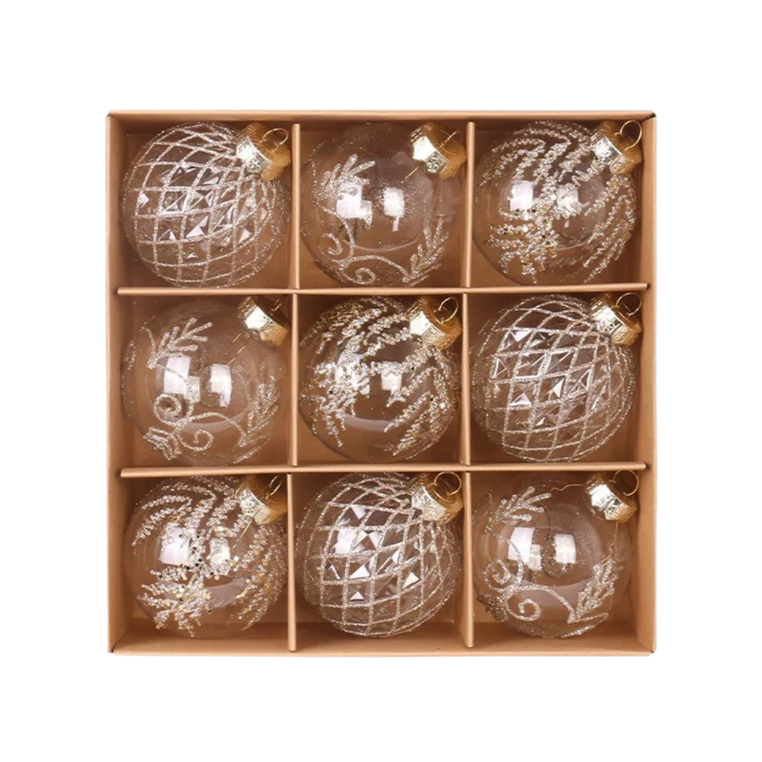 Bolas para Árvore de Natal Luxo com 9 Peças bolas champanhe