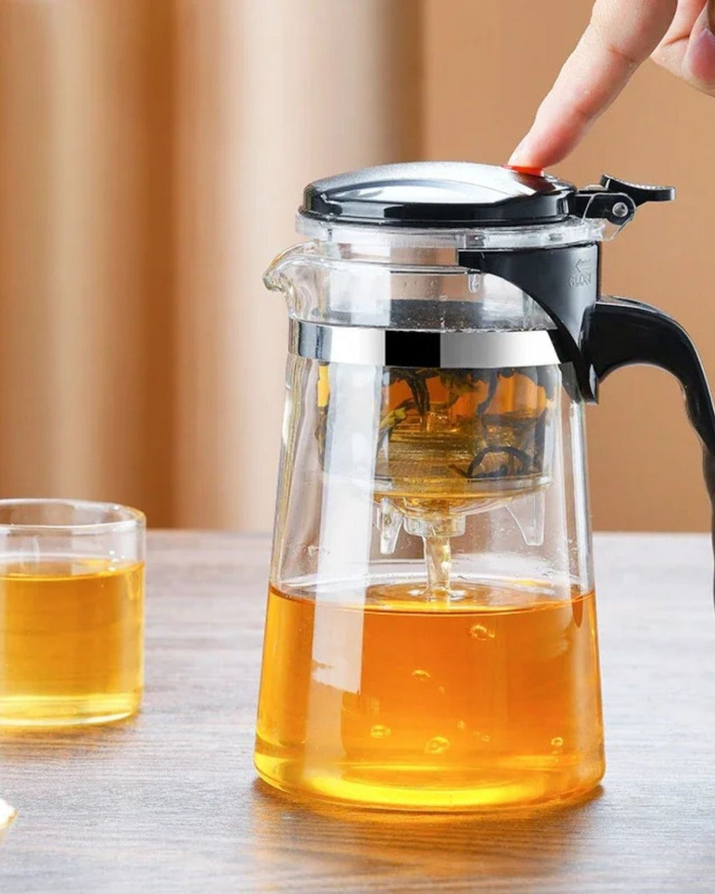 Bule de Vidro Resistente ao Calor com Infusor, Chaleira para Chá | Loja de Mesa Posta Home Gaju