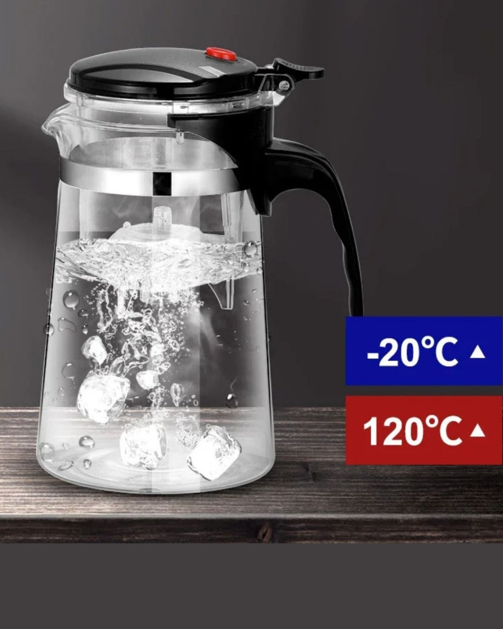 Bule de Vidro Resistente ao Calor com Infusor, Chaleira para Chá | Loja de Mesa Posta Home Gaju